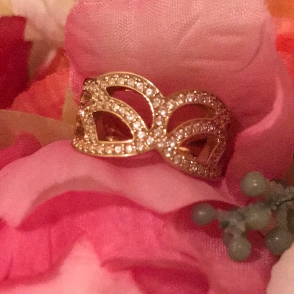 Genuine swarovski brand gold ring